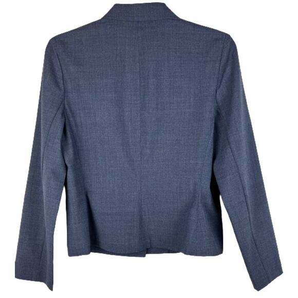 Ann Taylor Loft Stretch Grayish Blue Career Front Buttons Women’s Blazer Size 4P - Picture 4 of 7